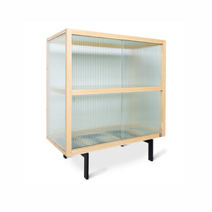 Cupboard with Ribbed Glass